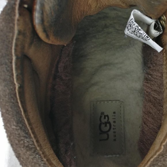 Winter boot, UGG Sheepskin Waterproof Leather Hiker Real Wool Shearling Boot m11 - Picture 2 of 7